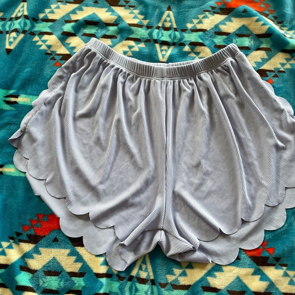 Scalloped shein shorts